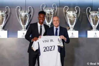 Vinicius Jr Resmi Perpanjang Kontrak Dengan Real Madrid Hingga 2027. (foto/Dok.Real Madrid)