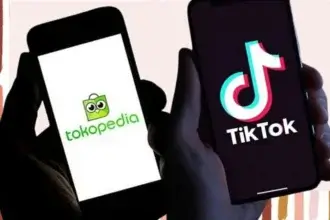 Ilustrasi Tokpedia dan TikTok