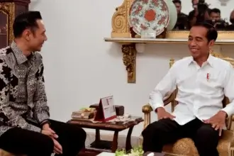 Foto: Agus Harimurti Yudhoyono saat bertemu Presiden RI Joko Widodo di Istana Negara (Rusman - Biro Pers Sekretariat Presiden)
